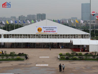 40x80x6m Guangdong Rida Tent Trade Show Exhibition Tent With Transparent ABS Wall