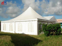 8x8m 10x10m Luxury PVC Cover Aluminum Profile Gazebo Pagoda Tent